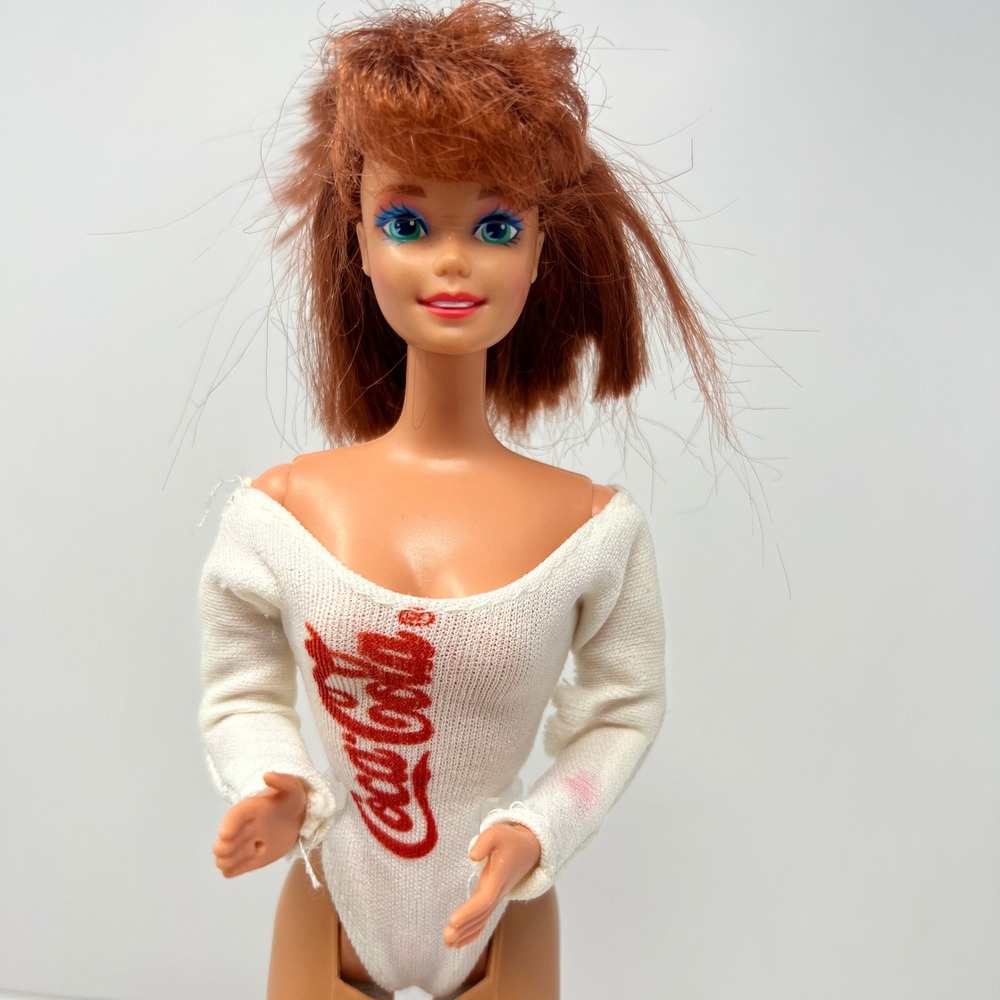 Barbie Doll Redhead Glitter Hair 11" Coca Cola Bodysuit Vtg 1966 body 76 head